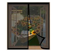 Mosquiteras para Ventanas Correderas 60 x 125 cm Fácil Instalación sin Taladrar, Fácil de Limpiar Cortina Protección Contra Insectos para Todas Las Ventanas, Negro