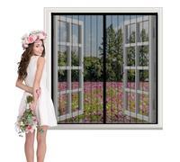 Mosquiteras para Ventanas,Cortina magnética Pegado,Mosquitera Ventana Magnetica,Cortina de Ventana para Prevenir Mosquitos y Insectos,Mosquitera Iman Fuerte Para Marco De Ventanas,75x115cm,Negro