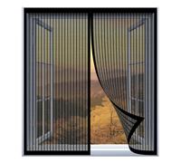 Mosquiteras para Ventanas de Madera 45 x 70 cm Fácil Instalación sin Taladrar, Fácil de Limpiar Cortina Ventana Prevenir Mosquitos y Insectos para Todas Las Ventanas, Negro