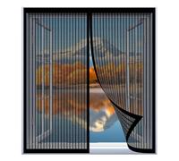 Mosquiteras para Ventanas de Madera 60 x 65 cm Fácil Instalación sin Taladrar, Fácil de Limpiar Cortina Antimosquitos Magnetica para Todas Las Ventanas, Negro
