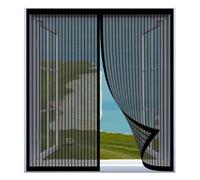 Mosquiteras para Ventanas de Madera 83 x 83 cm Fácil Instalación sin Taladrar, Fácil de Limpiar Cortina Antimosquitos Magnetica para Todas Las Ventanas, Negro