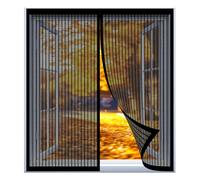 Mosquiteras para Ventanas Enrollables 100 x 125 cm Fácil Instalación sin Taladrar, Fácil de Limpiar Cortina Mosquitera Iman Ventana para Todas Las Ventanas, Negro