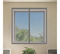 Mosquiteras para Ventanas Magnética 110 x 135 cm sin Taladrar Ni Atornillar Mosquitera Ventana Mosquiteras Fácil Instalación Adhesiva para Balcón Corredera Terraza, Gris