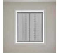 Mosquiteras para Ventanas Magnética 110 x 150 cm Imanes Se Cierran Automáticamente Mosquitera Ventanas Adhesiva Lavables para Balcón Corredera Terraza, Gris