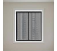 Mosquiteras para Ventanas Magnética 110 x 150 cm Imanes Se Cierran Automáticamente Mosquitera Ventanas Adhesiva Lavables para Balcón Corredera Terraza, Negro