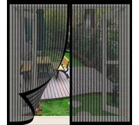 Mosquiteras para Ventanas Magnética 140 x 160 cm sin Taladrar Ni Atornillar Pantalla Magnética Ajustable Ventana de Bricolaje Lavables para Todas Las Ventanas, Negro