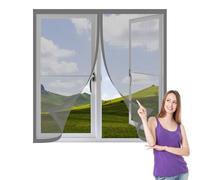 Mosquiteras para Ventanas Magnética 60 x 125 cm Protección Contra Mosquitos y Moscas Mosquitera Ventanas Adhesiva Fácil Instalación Adhesiva para Todas Las, Gris