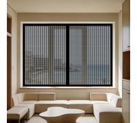 Mosquiteras para Ventanas Magnética 60 x 65 cm sin Taladrar Ni Atornillar Personalizar Mosquiteras Ventanas Lavables para Todas Las, Negro