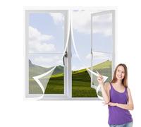 Mosquiteras para Ventanas Magnética 60 x 70 cm Protección Contra Mosquitos y Moscas Mosquitera Ventanas Adhesiva Fácil Instalación Adhesiva para Todas Las, Blanco