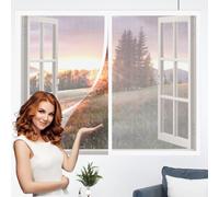Mosquiteras para Ventanas Magnética 65 x 95 cm Diseño de Malla Ultrafina Que Evita La Entrada de Insectos Pequeños. Window Mosquito Net Lavables para Todas Las Ventanas, Blanco
