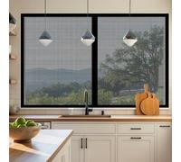 Mosquiteras para Ventanas Magnética 70 x 140 cm sin Taladrar Ni Atornillar Mosquitera Ventana Mosquiteras Lavables para Ventana de Bricolaje para Caseras Oficina, Negro