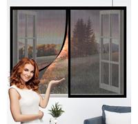 Mosquiteras para Ventanas Magnética 80 x 135 cm Diseño de Malla Ultrafina Que Evita La Entrada de Insectos Pequeños. Window Mosquito Net Lavables para Todas Las Ventanas, Negro