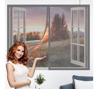 Mosquiteras para Ventanas Magnética 80 x 135 cm Diseño de Malla Ultrafina Que Evita La Entrada de Insectos Pequeños. Window Mosquito Net Lavables para Todas Las Ventanas, Gris