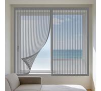 Mosquiteras para Ventanas Magnética 80 x 160 cm Imanes Se Cierran Automáticamente Cortinas Mosquitera Ventana Lavables para Ventanasde Balcón, Ventanasde Patio, Sala, Gris