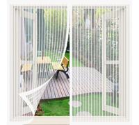 Mosquiteras para Ventanas Magnética 85 x 150 cm sin Taladrar Ni Atornillar Pantalla Magnética Ajustable Ventana de Bricolaje Lavables para Todas Las Ventanas, Blanco