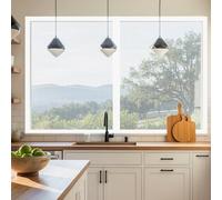 Mosquiteras para Ventanas Magnética 95 x 110 cm sin Taladrar Ni Atornillar Mosquitera Ventana Mosquiteras Lavables para Ventana de Bricolaje para Caseras Oficina, Blanco