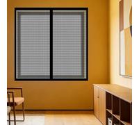 Mosquiteras para Ventanas Magneticas 115 x 140 cm Imanes Se Cierran Automáticamente Ajustable Mosquitera Ventana Magnetica Lavables Adecuada para Decoración Del Hogar, Negro