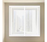 Mosquiteras para Ventanas Magneticas 135 x 150 cm sin Taladrar Ni Atornillar Mosquitera Ventana Malla Contra Insectos Fácil de Limpiar para Balcón Corredera Terraza, Blanco