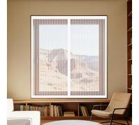Mosquiteras para Ventanas Magneticas 65 x 115 cm Protección Contra Mosquitos y Moscas Mosquitera Magnética Ventana Fácil de Ensamblar Autoadhesivo para Todas Las Ventanas, Blanco