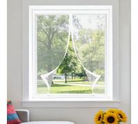 Mosquiteras para Ventanas Magneticas 65 x 185 cm sin Taladrar Ni Atornillar Mosquitera Ventana Mosquiteras Fácil Instalación Adhesiva Adecuada para Decoración Del Hogar, Blanco