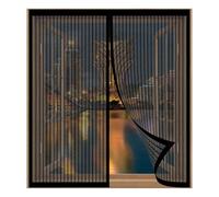 Mosquiteras para Ventanas Magneticas 65 x 95 cm Fácil Instalación sin Taladrar, Fácil de Limpiar Cortina Magnética de Malla Suave para Todas Las Ventanas, Negro