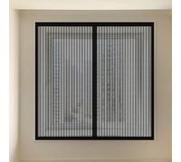 Mosquiteras para Ventanas Magneticas 75 x 120 cm sin Taladrar Ni Atornillar Mosquitera Ventana Malla Contra Insectos Fácil de Limpiar para Balcón Corredera Terraza, Negro