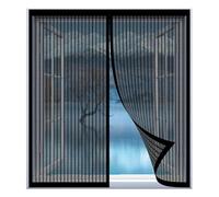 Mosquiteras para Ventanas Magneticas 75 x 90 cm Fácil Instalación sin Taladrar, Fácil de Limpiar Cortina Magnética de Malla Suave para Todas Las Ventanas, Negro