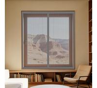 Mosquiteras para Ventanas Magneticas 90 x 140 cm Protección Contra Mosquitos y Moscas Mosquitera Magnética Ventana Fácil de Ensamblar Autoadhesivo para Todas Las Ventanas, Gris