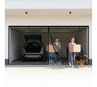 Mosquiteras Puerta Magnetica para Garajes de 2 Coches, Cortina Protectora de Fibra de Vidrio Reforzada, Pantalla Automática Anti-insectos para Puertas de Terraza(Black,290x259cm)