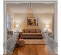 Mosquiteras Puertas Magneticas 101 x 255 cm Varios Tallas Mosquitera Magnética Puerta Montaje Fácil de Pegar Proteger a su Familia Tallas a Medida, Gris