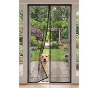Mosquiteras Puertas Magneticas 151 x 180 cm Cierre Magnético de Arriba a Abajo Mosquiteras para Puertas Montaje Fácil de Pegar Mantiene El Aire Fresco en El Interior, Negro