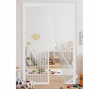 Mosquiteras Puertas Magneticas 153 x 269 cm Cierre Magnético de Arriba a Abajo Cortina Mosquitera Magnética Montaje Fácil de Pegar Mantiene El Aire Fresco en El Interior, Blanco
