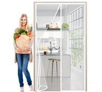 Mosquitero Magnético para ventana 75x265cm Blanco Cortina Mosquitera para Puertas Puerta Mosquitera Magnética Evita el Paso de Insectos sin Taladrar Adapta al Tamaño de la Puerta hasta