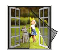 Mosquitero Magnético Para Ventana Negro 65x125cm Magnetica Corredera Cortina Cierre Magnético Automático Se puede instalar Sin Taladrar para Cocina Sala de Estar Dormitorio