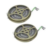 Mosquito Coil Holder, 2 piezas Mosquito Espiral Contenedor con Tapa Metal Mosquito Coil Soporte para Casas, Oficinas, Terrazas, Cubiertas, Piscinas, Campings