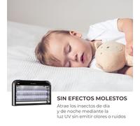 Mosquito Ex 5000 Lámpara insecticida 38 W Luz UV 150 m² Negro Waldbeck