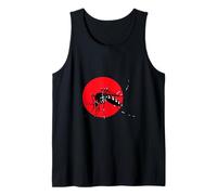 Mosquito Frente al círculo Solar Rojo Camiseta sin Mangas