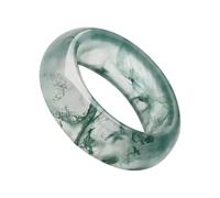 Moss Agate Ring Men Stylish Gems - Finger Jewelry Green Gems Rings for Men