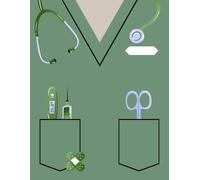 Moss Green Scrub Nursing Notebook: 200-Page Lined Journal for Nursing, Medical, Dental & Healthcare Students