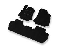 Mossa Alfombrillas adecuadas para Peugeot Partner II 2008-2018 3 uds. Negro