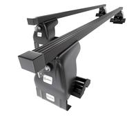 Mossa Barras de Techo Acero aptas para Honda Jazz I (2001-2008) Negro