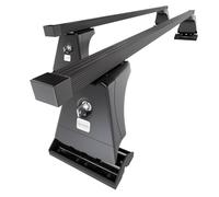 Mossa Barras de Techo Acero aptas para Renault Kangoo II (2008-2021) Negro