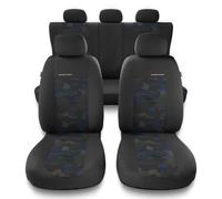 Mossa Fundas asientos coche aptas para Fiat Punto 2005-2018 UNE-BL | Grande, Evo, 2012 - Hatchback, Cabrio, Furgoneta