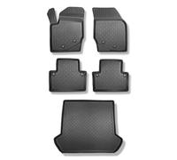 Mossa Juego de Alfombrilla para Maletero y Alfombrillas TPE Adecuado para Volvo XC90 I SUV (2002-04.2015) - 5/7 plazas; 3a Fila de Asientos abatible - G