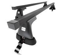 Mossa Portaequipajes de Techo adecuadas para Fiat Grande Punto Hatchback (2005-2010) - baca para Coche - Barras para Techo de Coche - Acero Negro - sin Puntos de Montaje