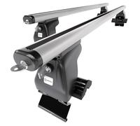 Mossa Portaequipajes de Techo adecuadas para Nissan Almera MK II Hatchback (2000-2006) - baca para Coche - Barras para Techo de Coche - Aluminio Plata - sin Puntos de Montaje 1