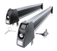 Mossa Portaesquís para portaequipajes de Techo - Plata- para 3 Pares de esquís o 2 Tablas de Snowboard
