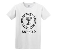 Mossad Israel Intelligence Secret Service IDF T-Shirt White Mens tee Unisex Shirt XL