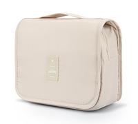 Mossio Neceser Colgante - Organizador Grande de Viaje de Maquillaje cosmético para Hombres y Mujeres con Gancho Resistente, Beige, Talla única, Neceser