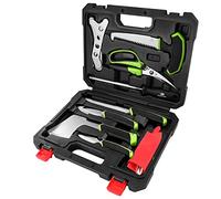 Mossy Oak Kit de aderezo de campo de caza, juego de procesamiento de carnicero portátil de 10 piezas con estuche de almacenamiento, para caza de ciervos, pesca, camping, supervivencia